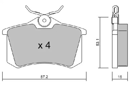 Комплект тормозных колодок BPRE-2001 AISIN